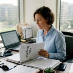 HR specialist reviews hair test policy binder