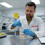 Lab technician preparing hair drug test sample