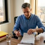 HR specialist prepares hair sample for testing