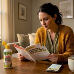 Woman preparing for hair drug test at kitchen table