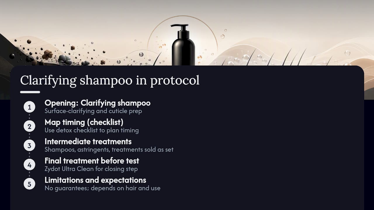 Where Clarifying Shampoo Fits Into a PassDrugTest Kit — overview diagram