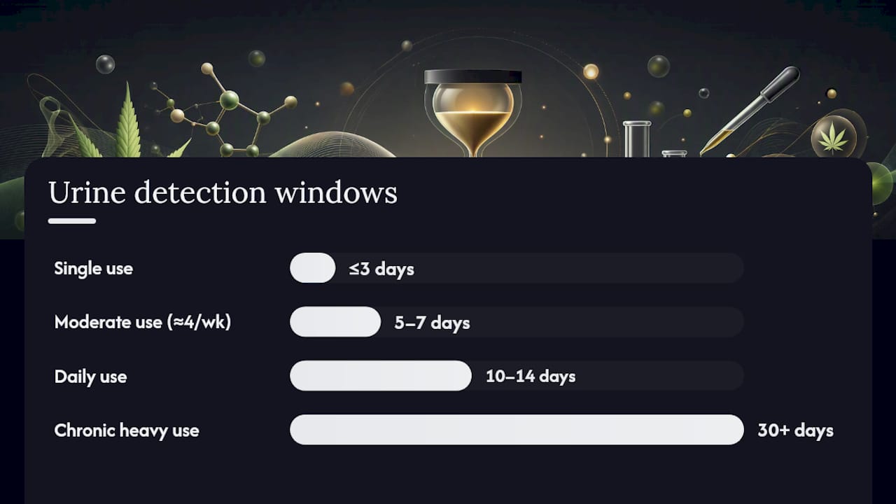 How Long Does THC Stay in Urine by Use Frequency? — overview diagram