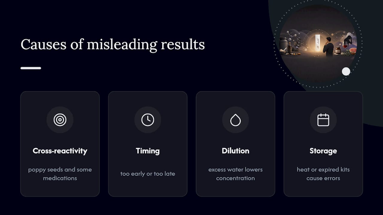 Four causes of misleading home drug test results