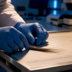 Hair strands prepared for laboratory drug testing