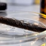 Hair strand and cleansing formulation under analysis