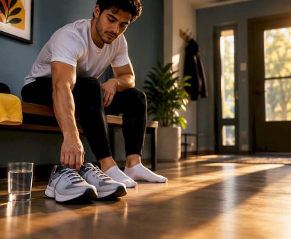 Person resting instead of exercising before test