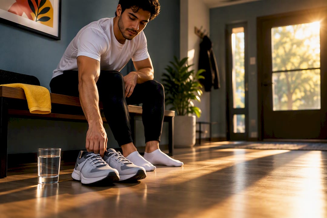 Person resting instead of exercising before test