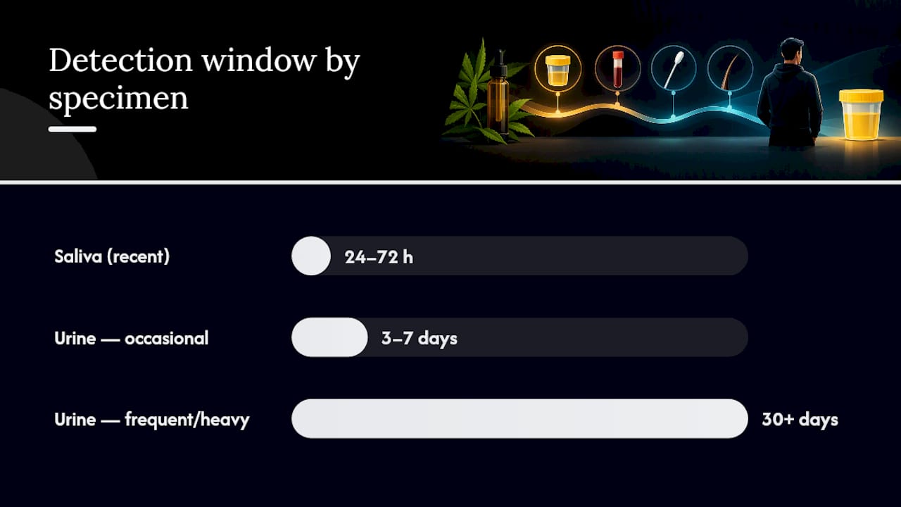 Urine and saliva detection window comparison