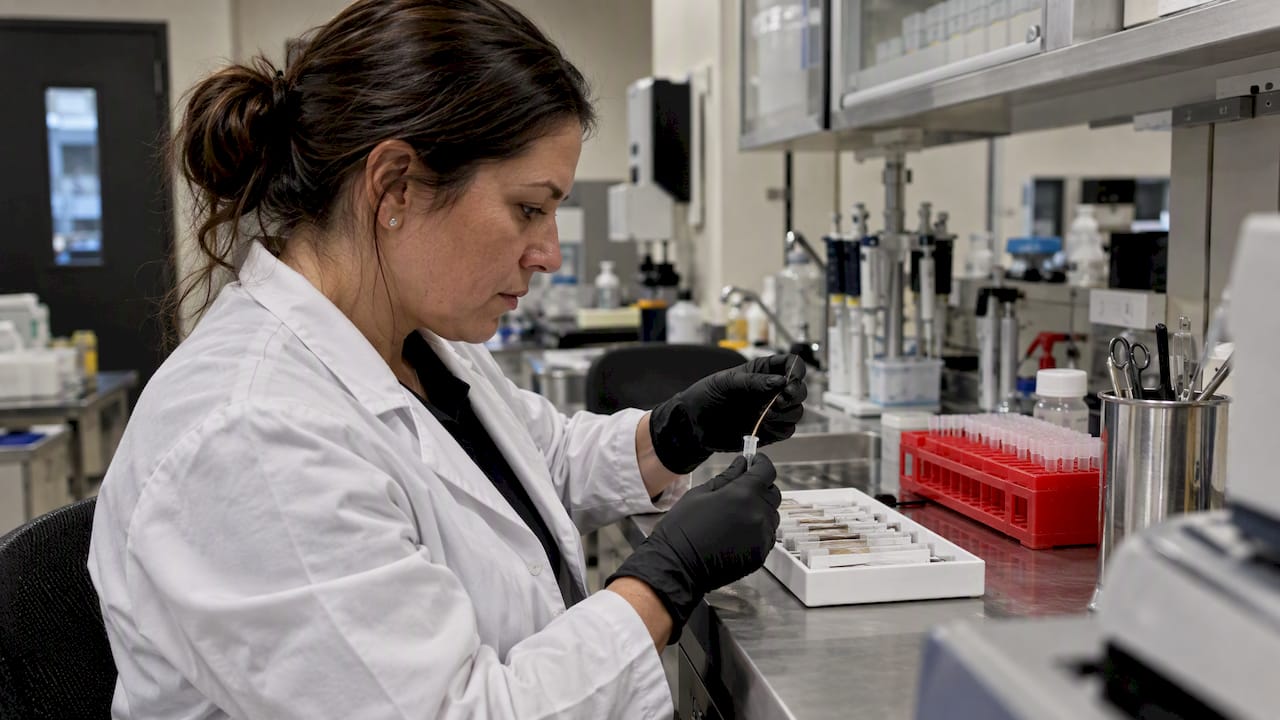 Toxicologist interpreting a cocaine hair test