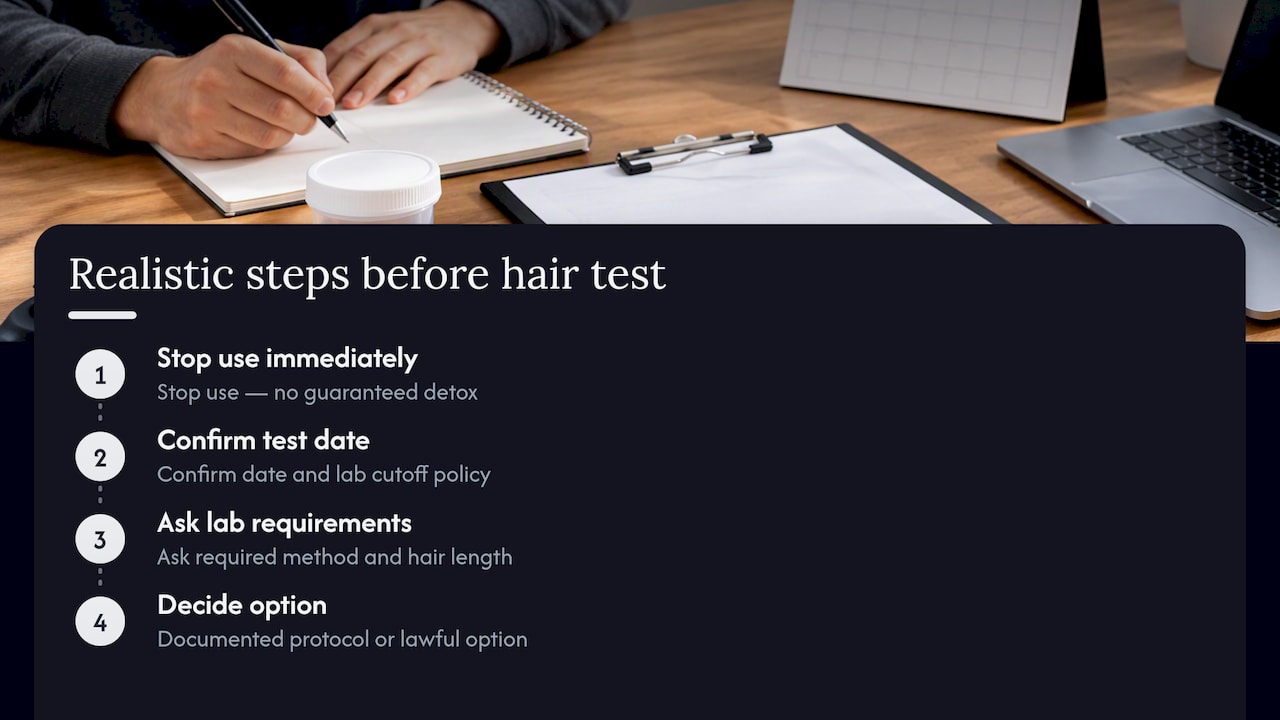 Decision pathway for hair test preparation