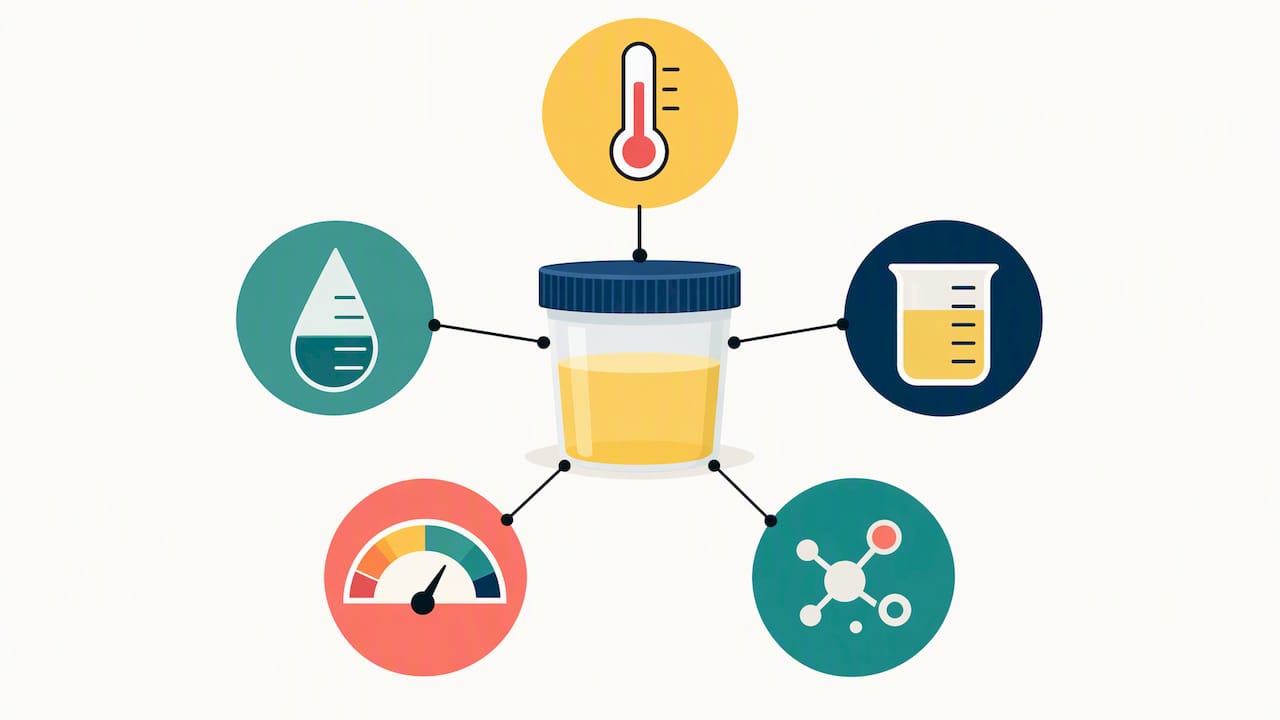 Five checks assess urine specimen validity