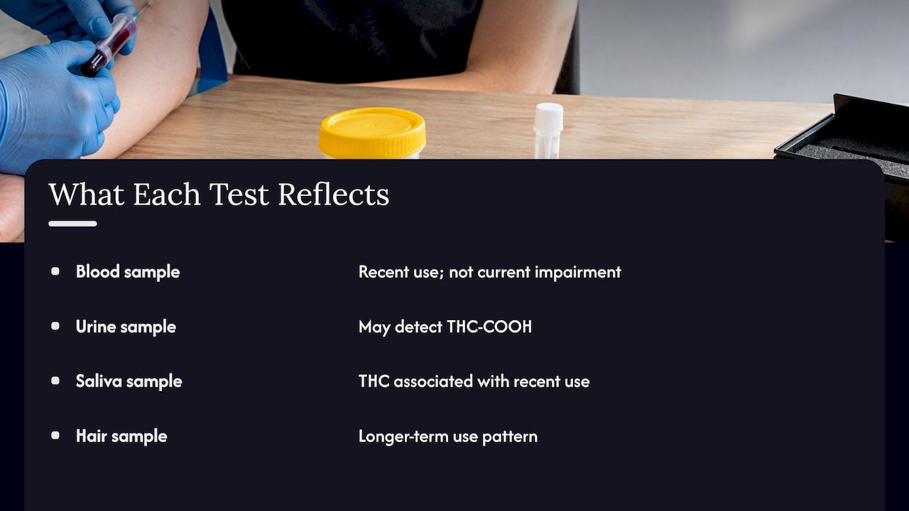 Comparison of four cannabis test sample types