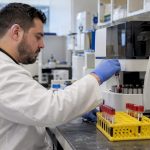 Blood samples prepared for cannabinoid analysis