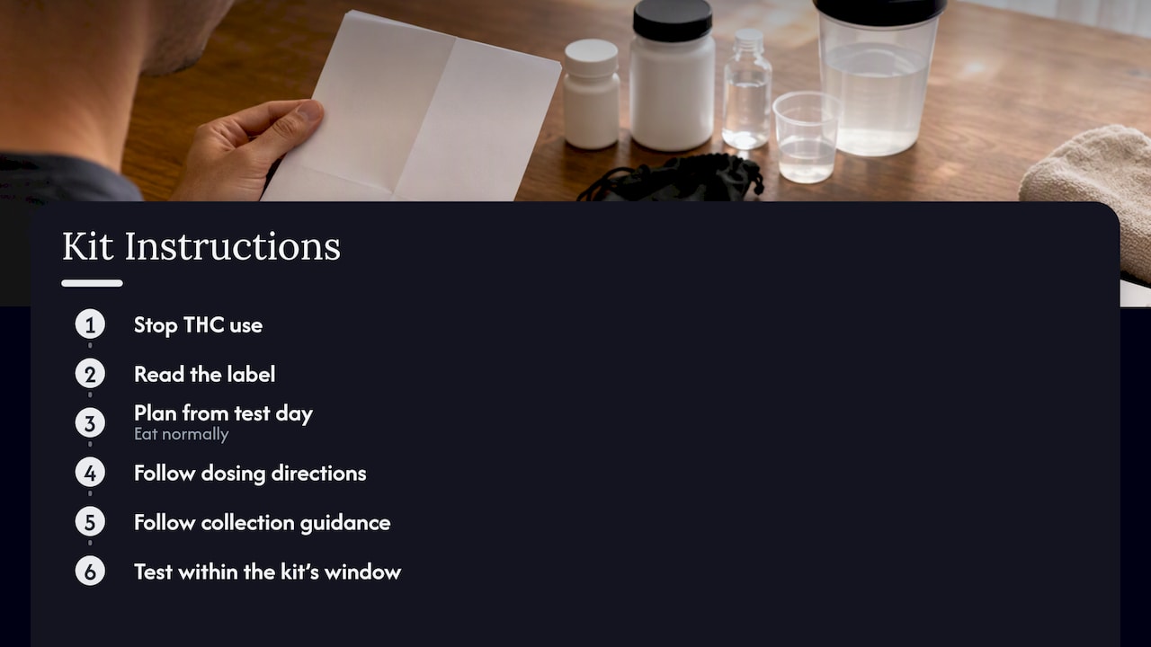 Seven steps for using a THC detox kit