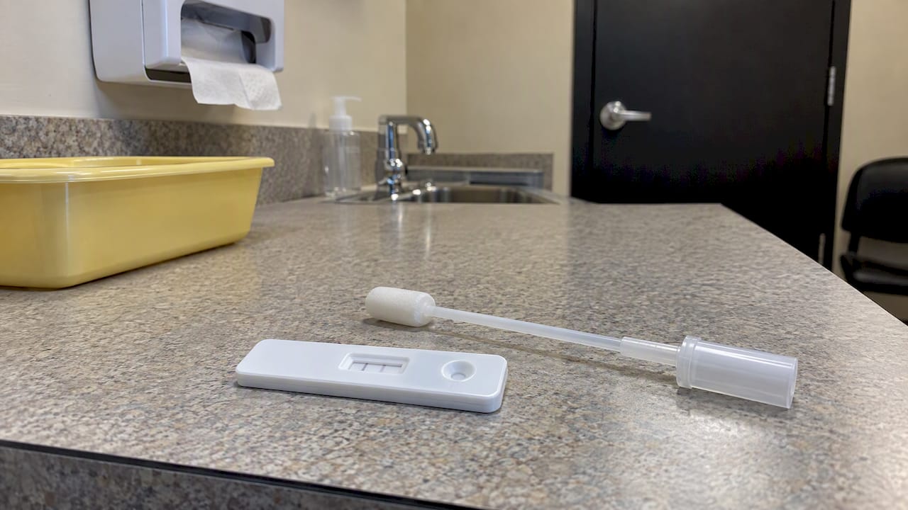 Oral-fluid swab and drug test cassette